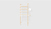 Blonde Uprights White Brackets Blonde Shelves /