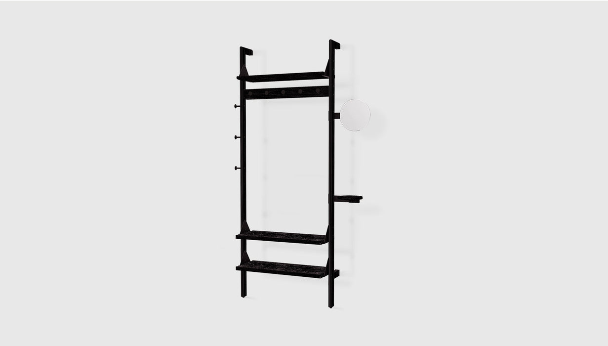 Black Uprights Black Brackets Black Shelves /