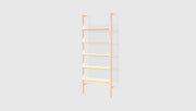 Blonde Uprights White Brackets Blonde Shelves /