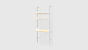 Blonde Uprights White Brackets Blonde Shelves /