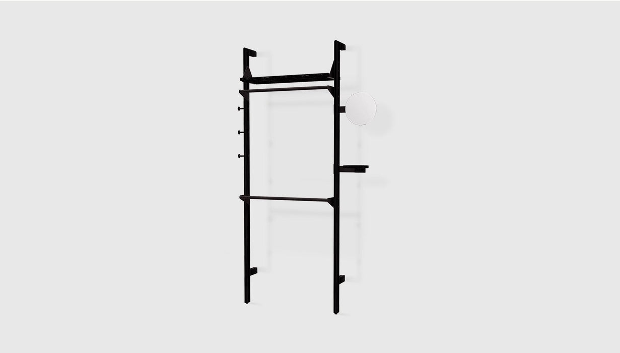 Black Uprights Black Brackets Black Shelves /