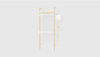 Blonde Uprights White Brackets Blonde Shelves /