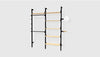 Black Uprights Black Brackets Blonde Shelves /