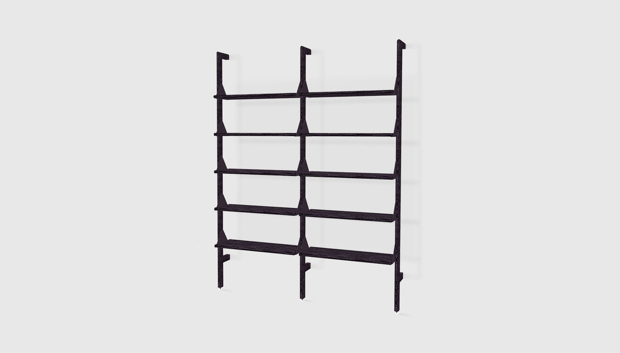 Black Uprights Black Brackets Black Shelves /