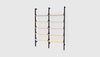 Black Uprights Black Brackets Blonde Shelves /