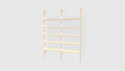 Blonde Uprights White Brackets Blonde Shelves /