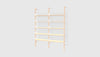 Blonde Uprights White Brackets Blonde Shelves /