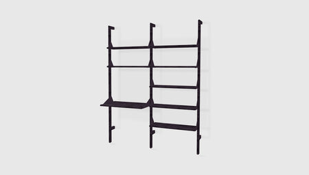 Black Uprights Black Brackets Black Shelves /