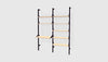 Black Uprights Black Brackets Blonde Shelves /