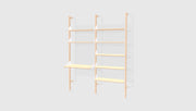 Blonde Uprights White Brackets Blonde Shelves /
