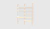 Blonde Uprights White Brackets Blonde Shelves /