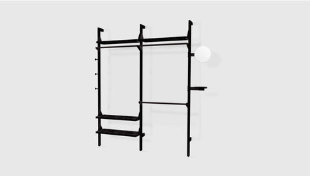 Black Uprights Black Brackets Black Shelves /