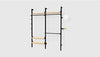 Black Uprights Black Brackets Blonde Shelves /