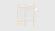 Blonde Uprights White Brackets Blonde Shelves /