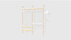 Blonde Uprights White Brackets Blonde Shelves /