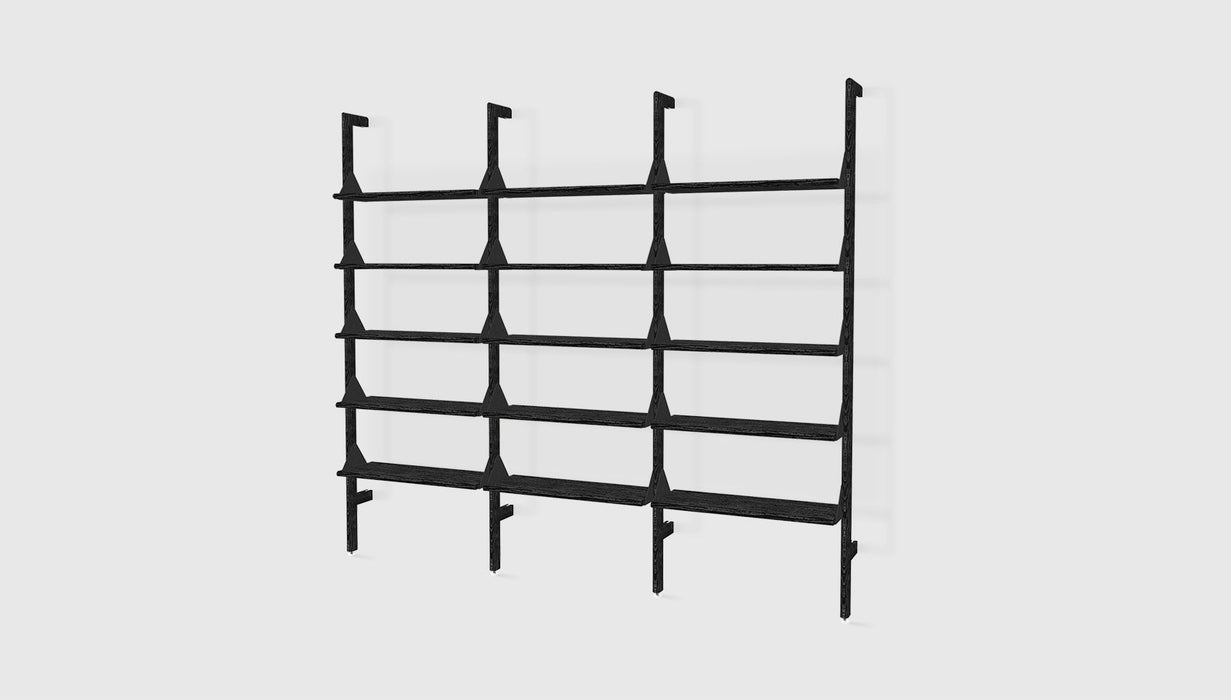 Black Uprights Black Brackets Black Shelves /