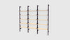 Black Uprights Black Brackets Blonde Shelves /