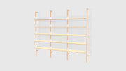 Blonde Uprights White Brackets Blonde Shelves /
