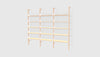 Blonde Uprights White Brackets Blonde Shelves /