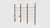 Black Uprights Black Brackets Blonde Shelves /