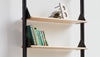 Black Uprights Black Brackets Blonde Shelves / Lifestyle