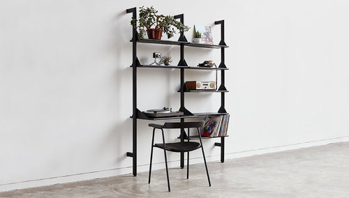 Black Uprights Black Brackets Black Shelves / Lifestyle