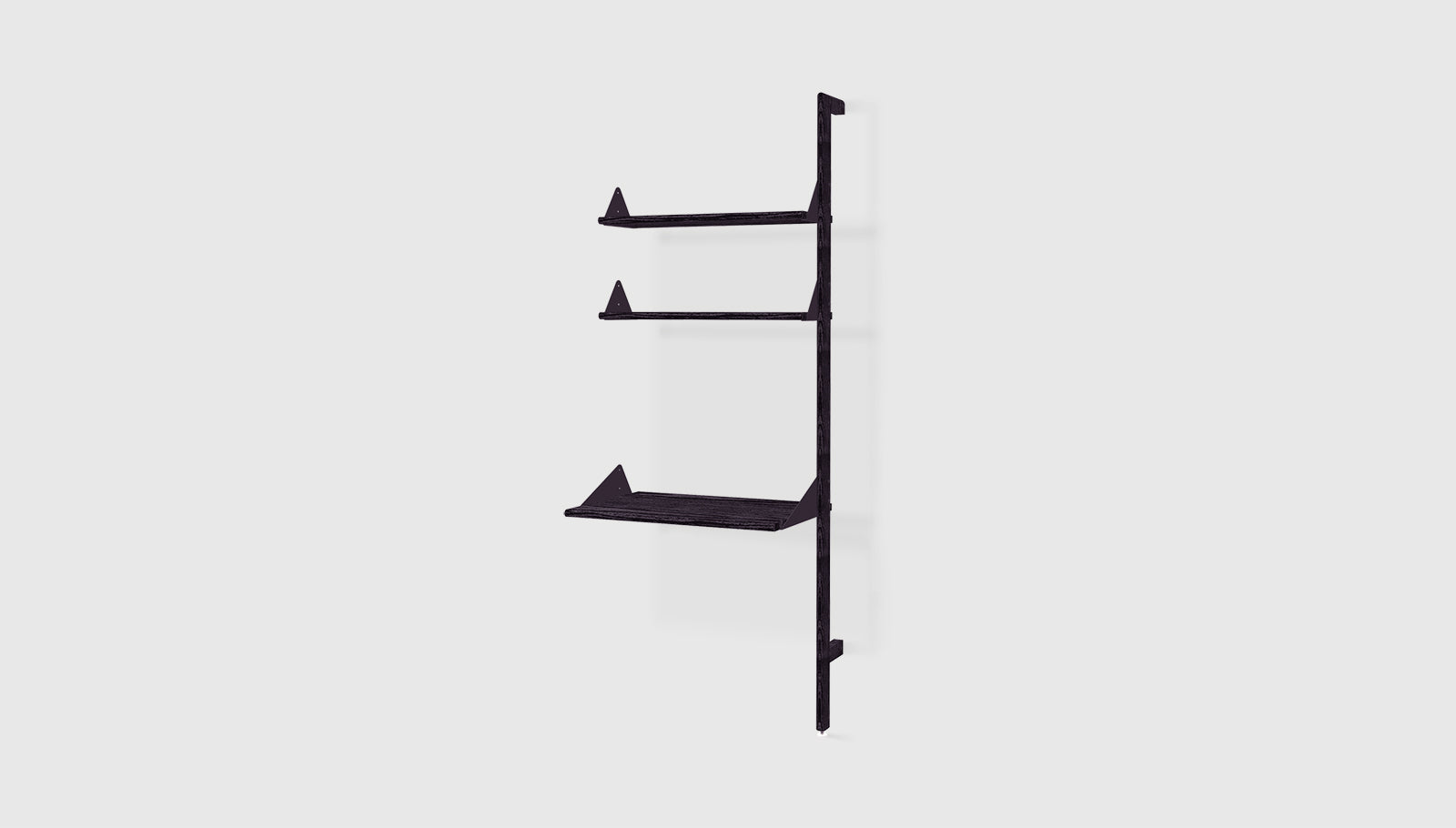 Black Uprights Black Brackets Black Shelves /