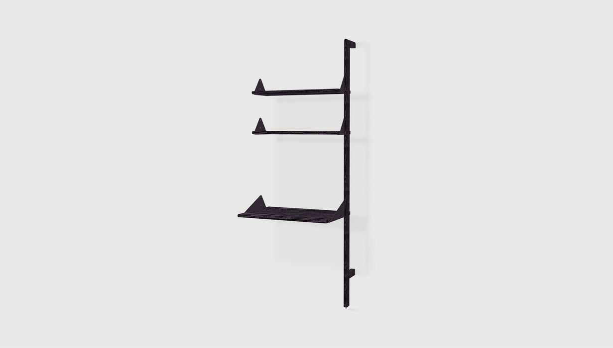Black Uprights Black Brackets Black Shelves /