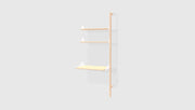 Blonde Uprights White Brackets Blonde Shelves /