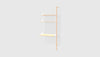 Blonde Uprights White Brackets Blonde Shelves /