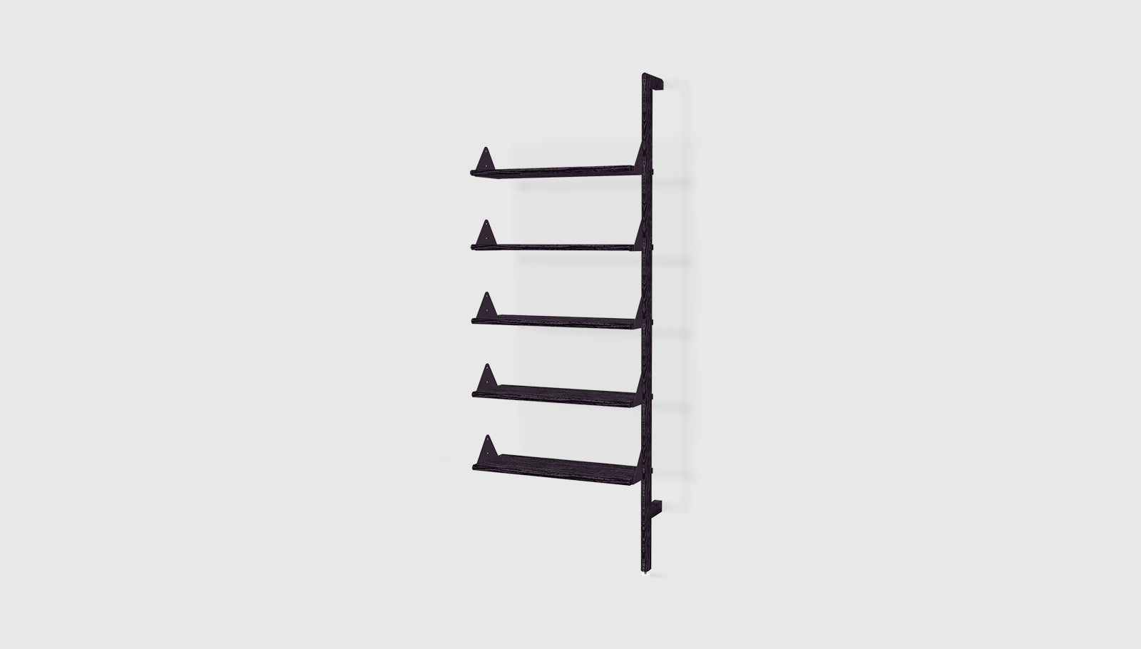 Black Uprights Black Brackets Black Shelves /