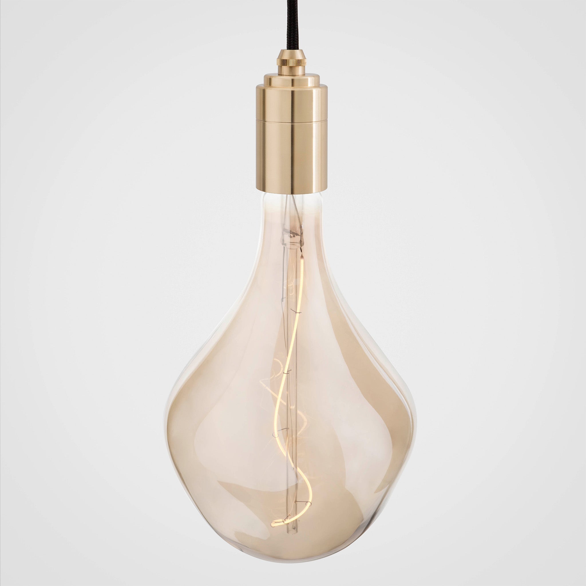Linear Triple Pendant in Brass + Voronoi II