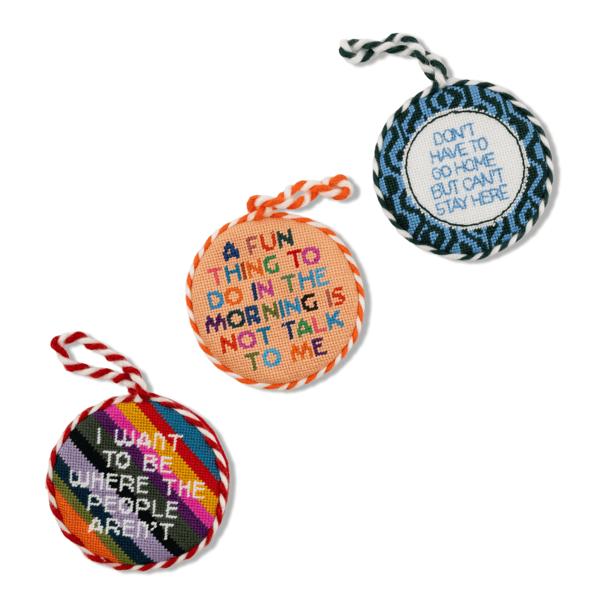 Needlepoint Ornament - Where the People Aren't