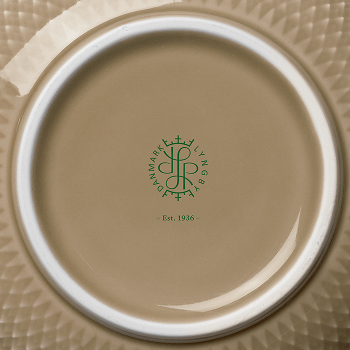 Lyngby Porcelæn Rhombe Earth Bowl, Clay, Ø: 6.9"
