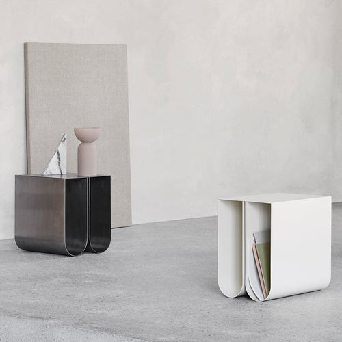 Kristina dam studio side table beige magazine holder