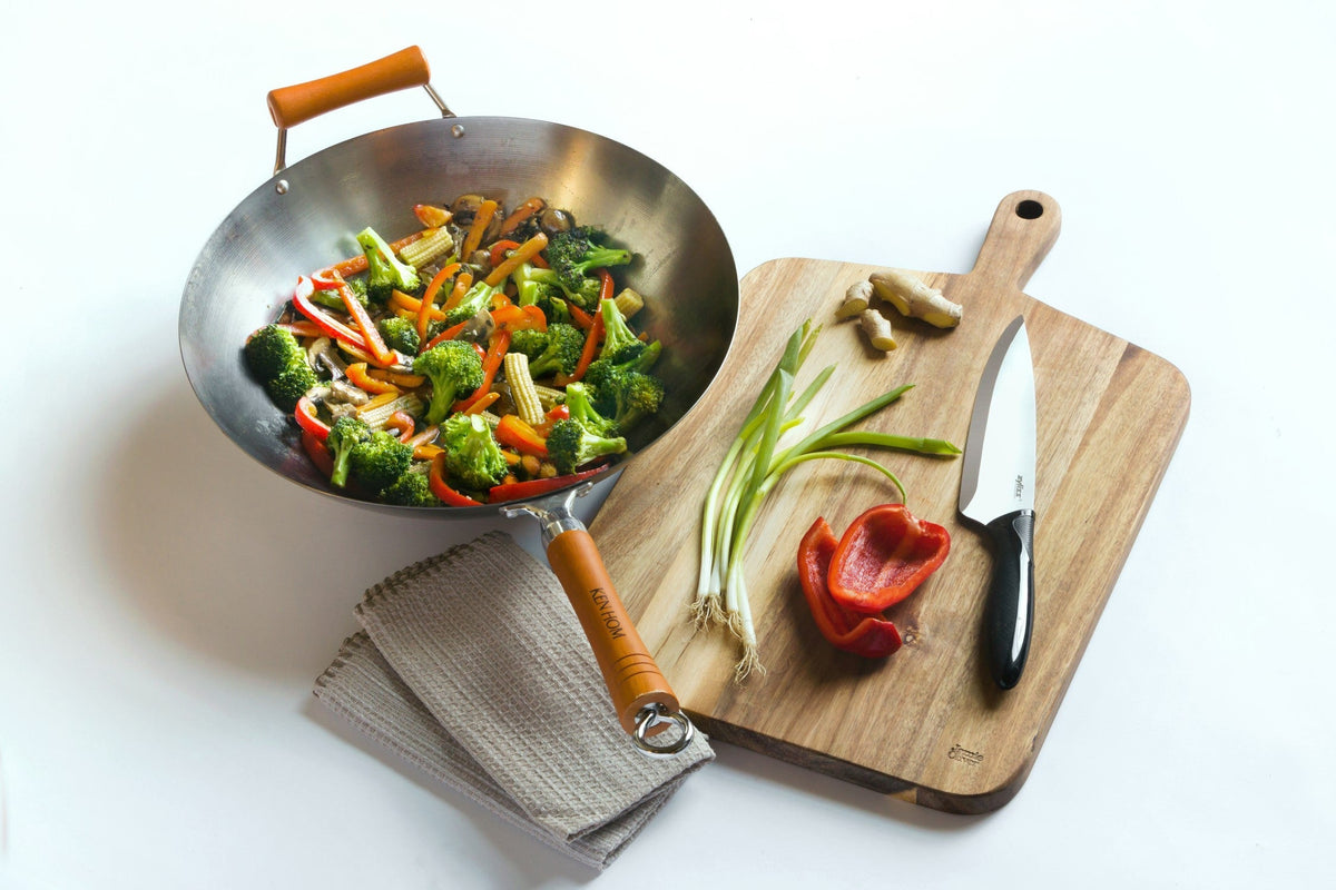 Ken Hom Excellence Carbon Steel Wok 14"
