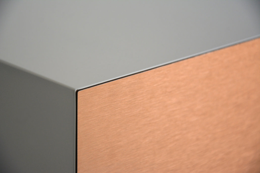 Minimalist Floating Nightstand With Copper Drawer