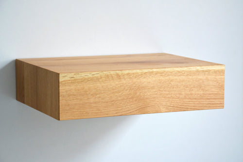 Minimalist Oak Floating Nightstand With Drawer