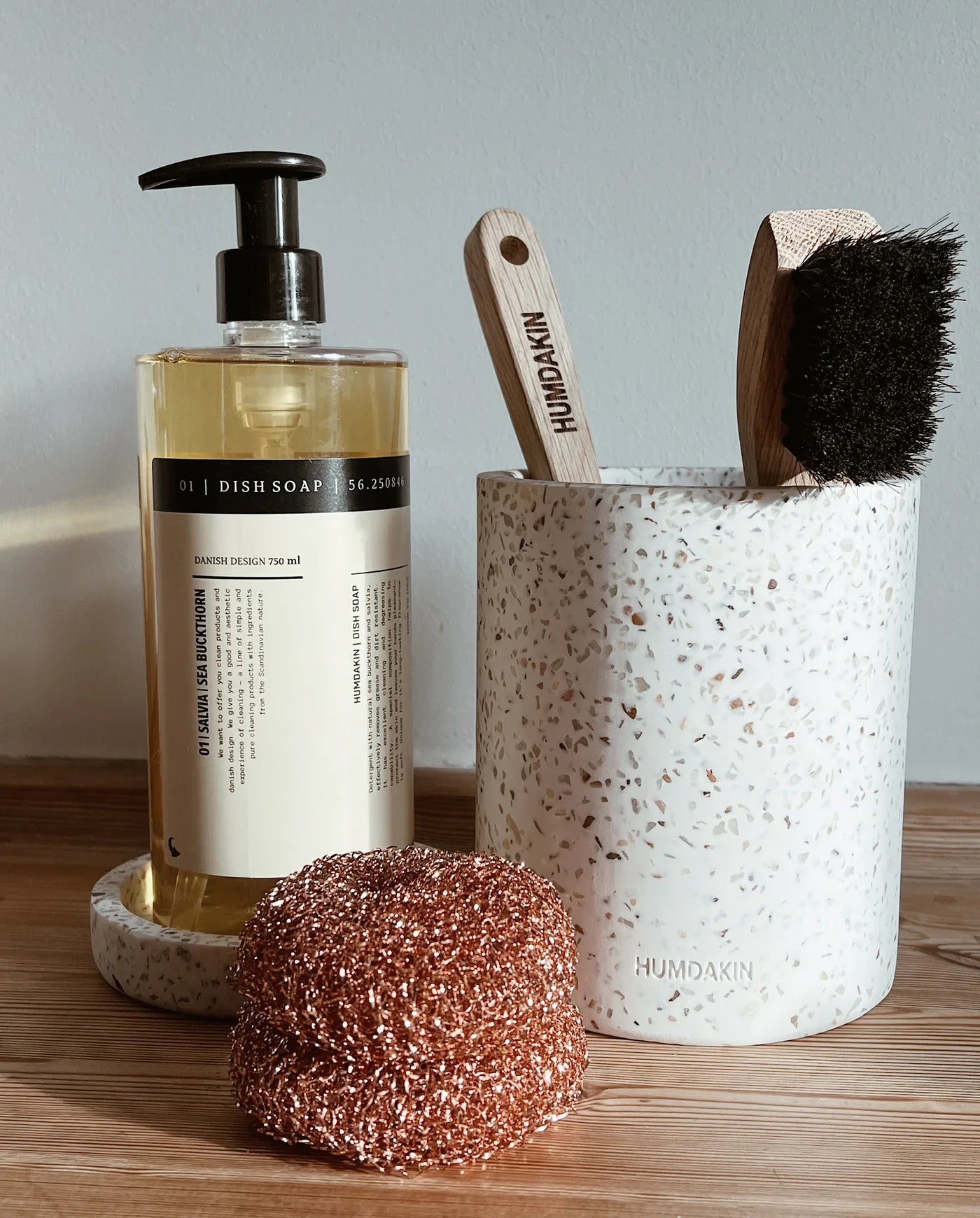 Red/beige Terrazzo Dishwashing Holder - Small