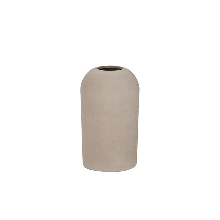 Medium Dome vase from terracotta with a beautiful grey engobe slip