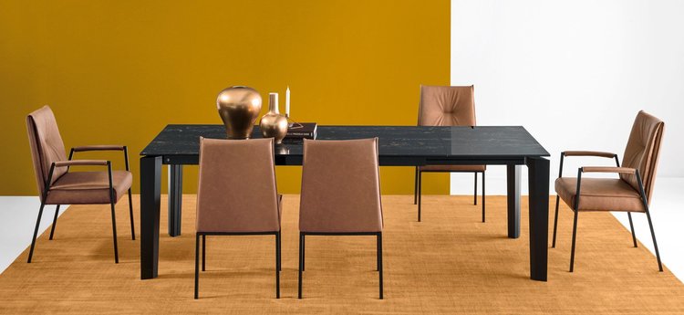 Duca Extendable Dining Table - Glass/Ceramic