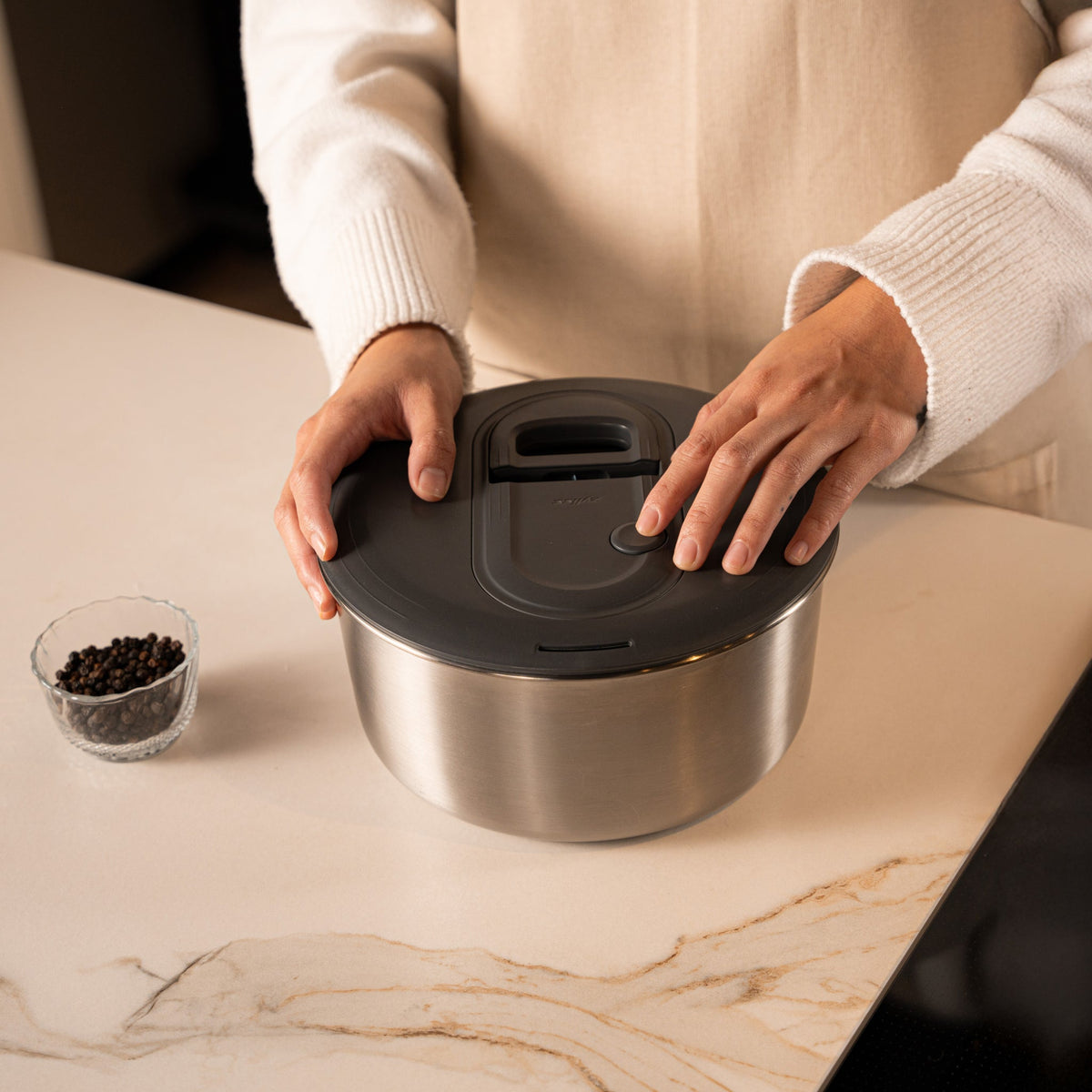 Zyliss Easy Spin Salad Spinner Stainless Steel