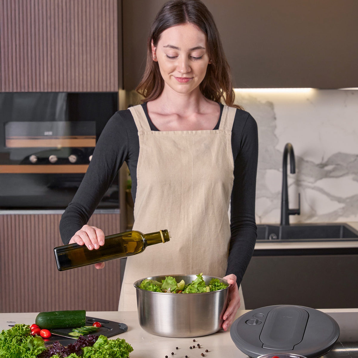 Zyliss Swift Dry Salad Spinner Stainless Steel