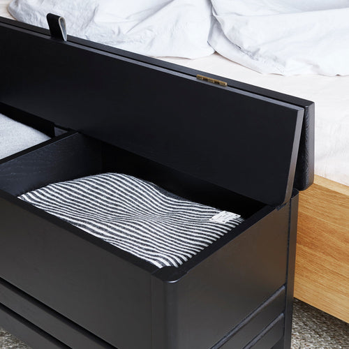 A Line Storage Bench 111 - Black-Stained