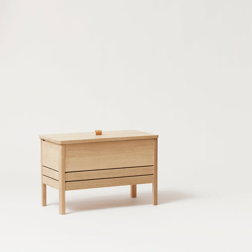 Form & Refine A Line Storage Bench 68, White Oak