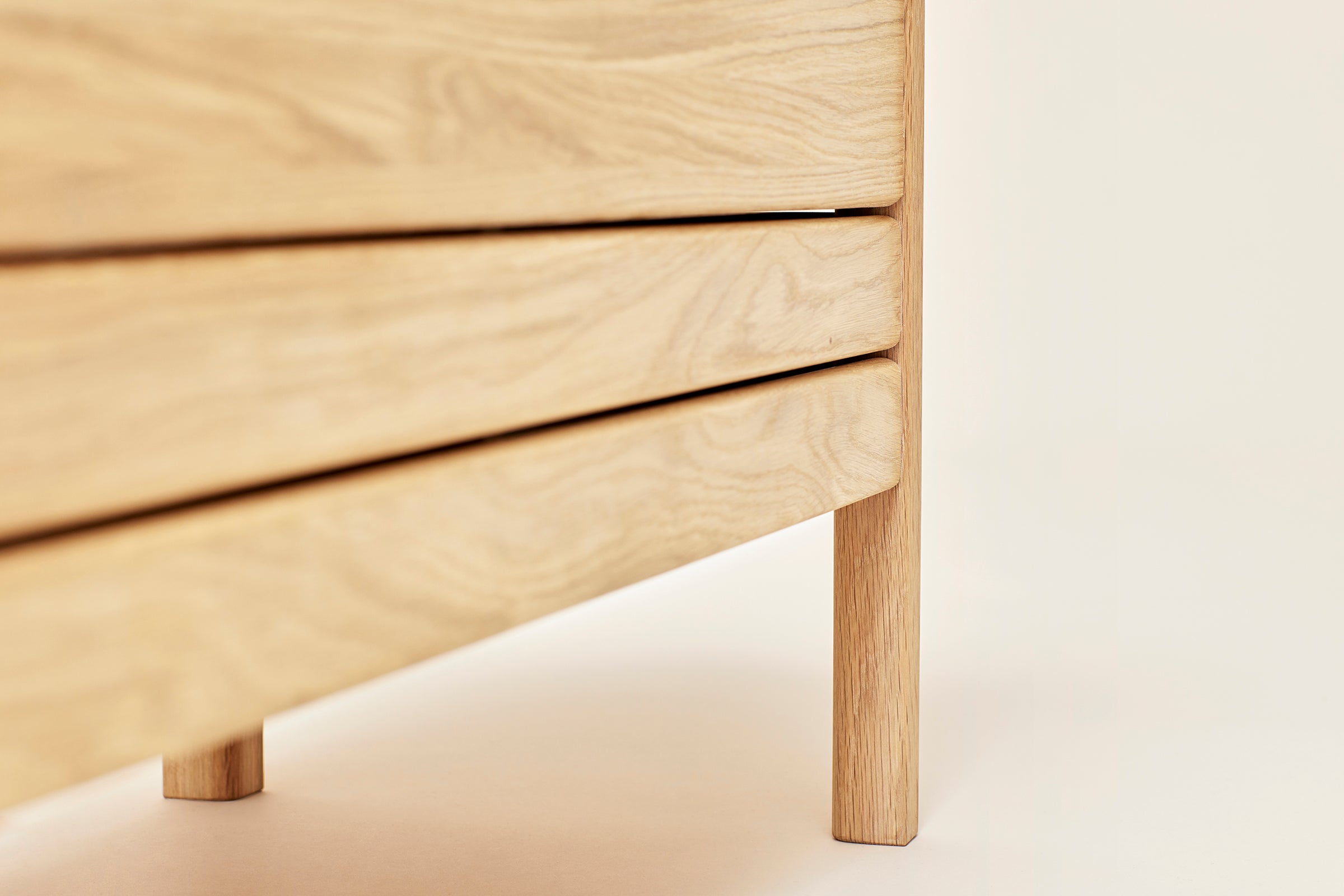 A Line Storage Bench 111 - White Oak