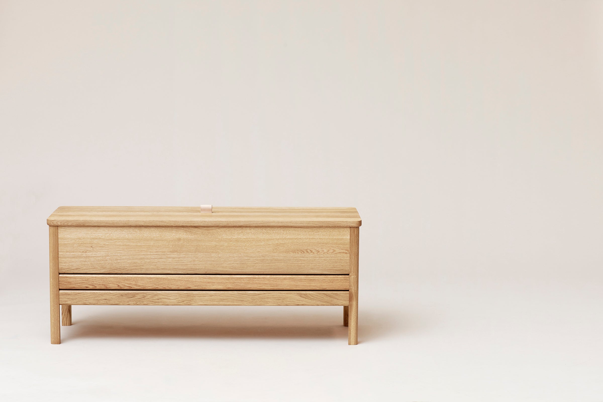 A Line Storage Bench 111 - White Oak
