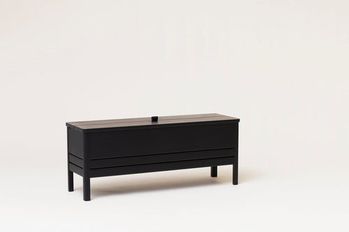 A Line Storage Bench 111 - Black-Stained