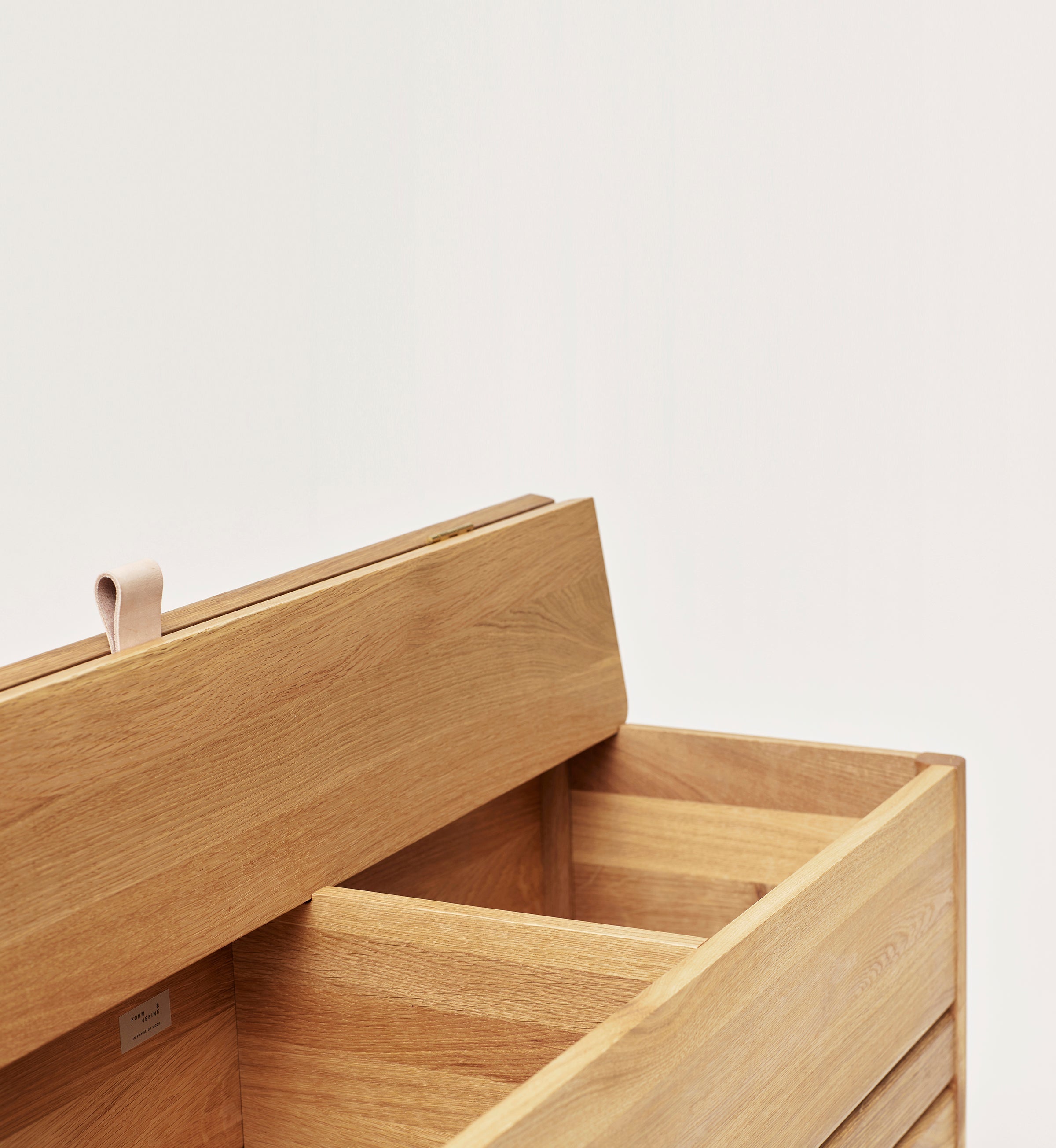 A Line Storage Bench 111 - Oak
