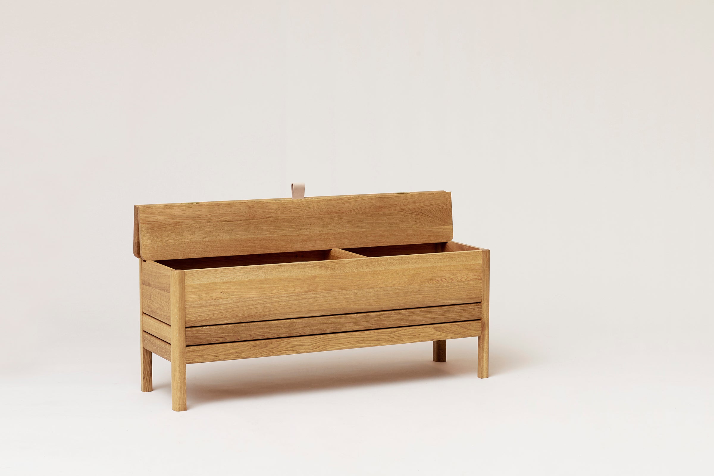 A Line Storage Bench 111 - Oak